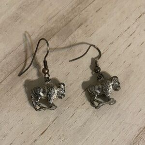 Silver Buffalo Earrings